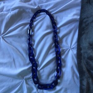 Blue chain necklace